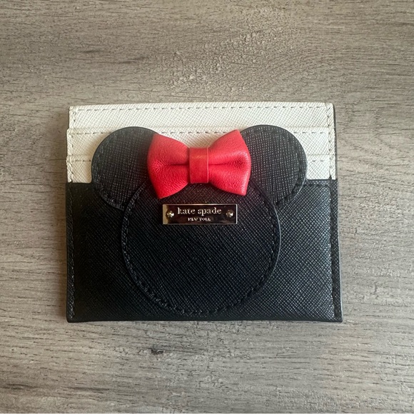 kate spade Handbags - Kate Spade x Disney Minnie Mouse card holder wallet - black, red, beige